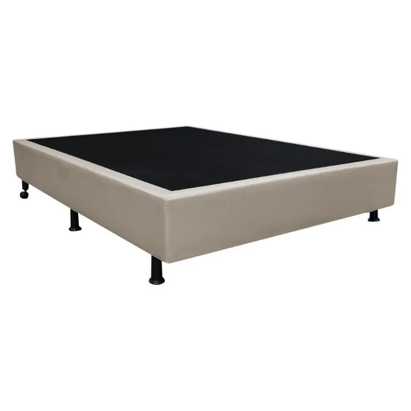 Base Box Para Cama Casal 138x188cm Liz S05 Sintético Bege - Mpozenato