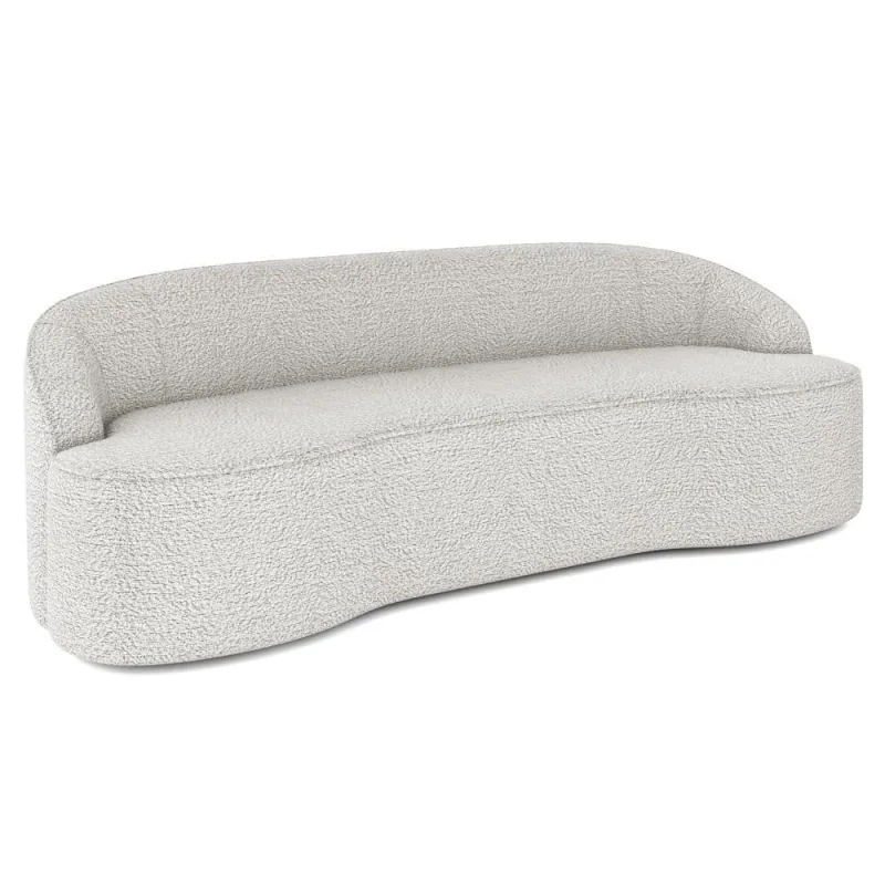 Sofá 2 Lugares Para Sala De Estar Living 150cm Theo D06 Bouclê Creme - Mpozenato - Mpozenato - Móveis