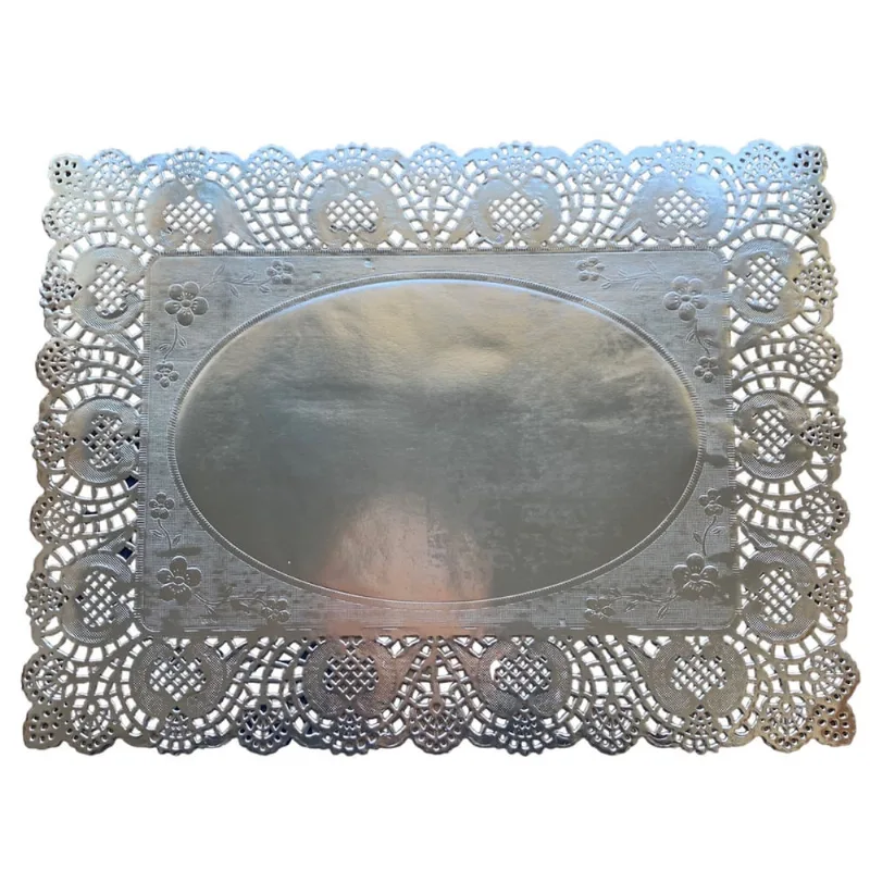 Souplast Doilies de Papel Metalizado 30x40 Prata 20 Un