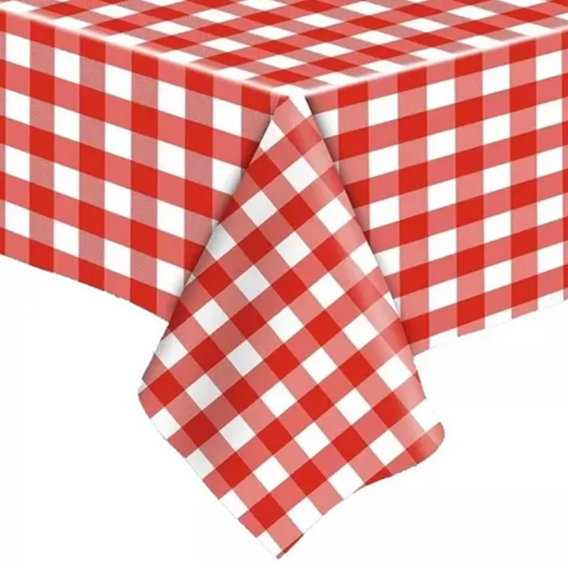 Toalha de Mesa Xadrez Plástica Retangular Decoração Festa Junina Caipira Piquenique Restaurante Cantina Italiana