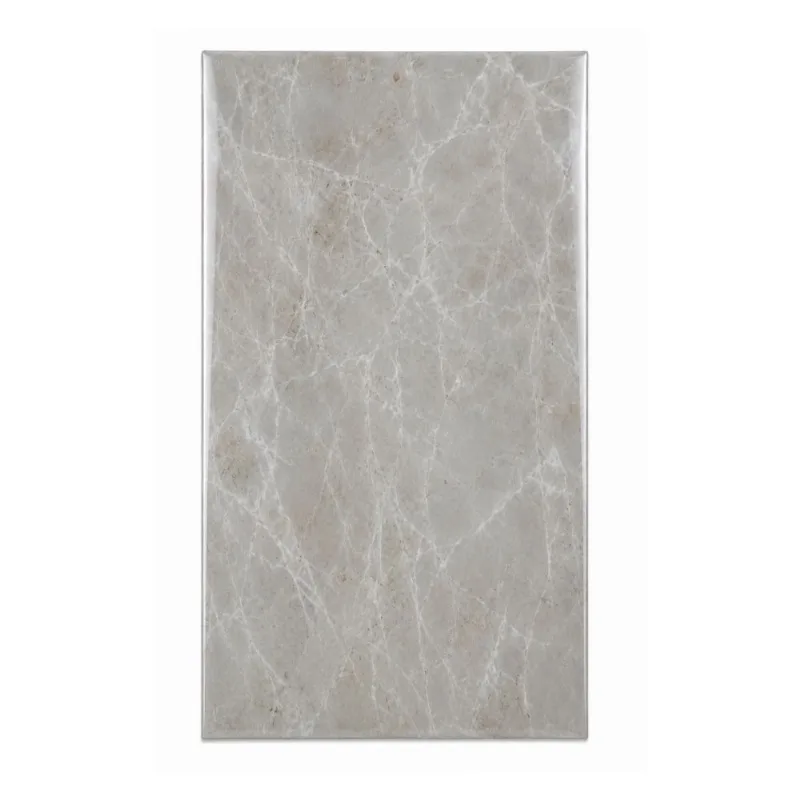 Kit com 5 Peças Canto Interno para Forro de PVC 30x60cm Favom Kit com 5 Peças Revestimento Adesivo Cinza Claro 30x60cm