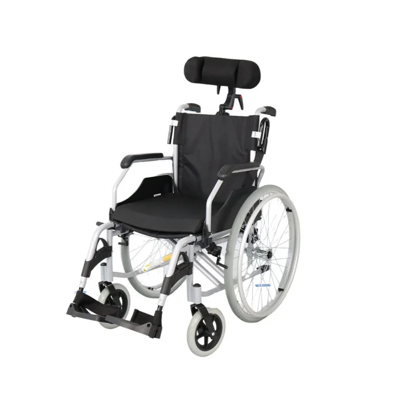 Cadeira de Rodas em Alumínio Dobrável D600 com Apoio de Cabeça Dellamed - T40 - Não Disponível - Saúde E Bem Estar