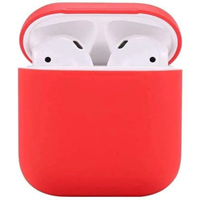 Capa Case Para Airpods Anti Queda Silicone - Vermelho