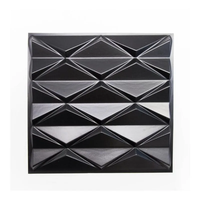 Kit 20 Placas Revestimento Parede Pvc Relevo Abstrato Preto