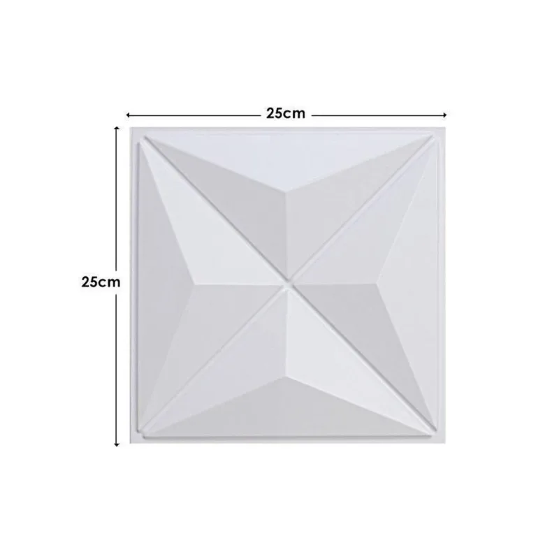 Kit 10 Placas Pvc 3D Revestimento De Parede Estrelar 25 Cm