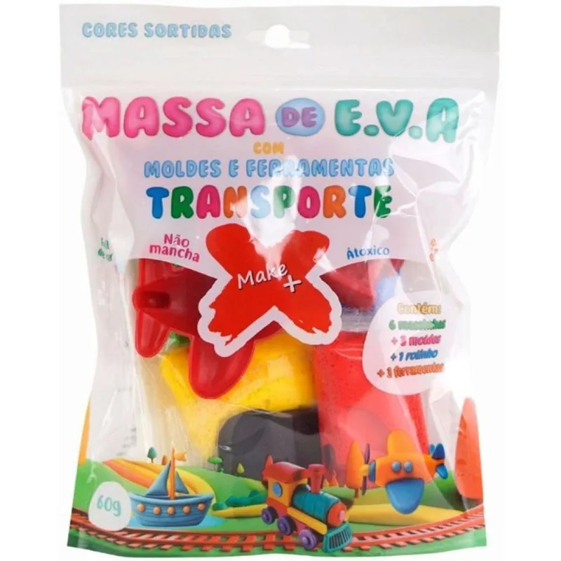 Massa de Modelar EVA Transporte com Molde Temático 60g Grupo Criativa - OUTRAS - Suplementos Alimentares