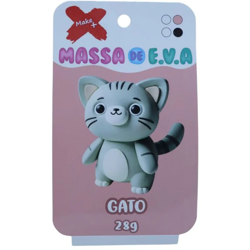 Massa Para Modelar Eva 28g 4 Cores Gato