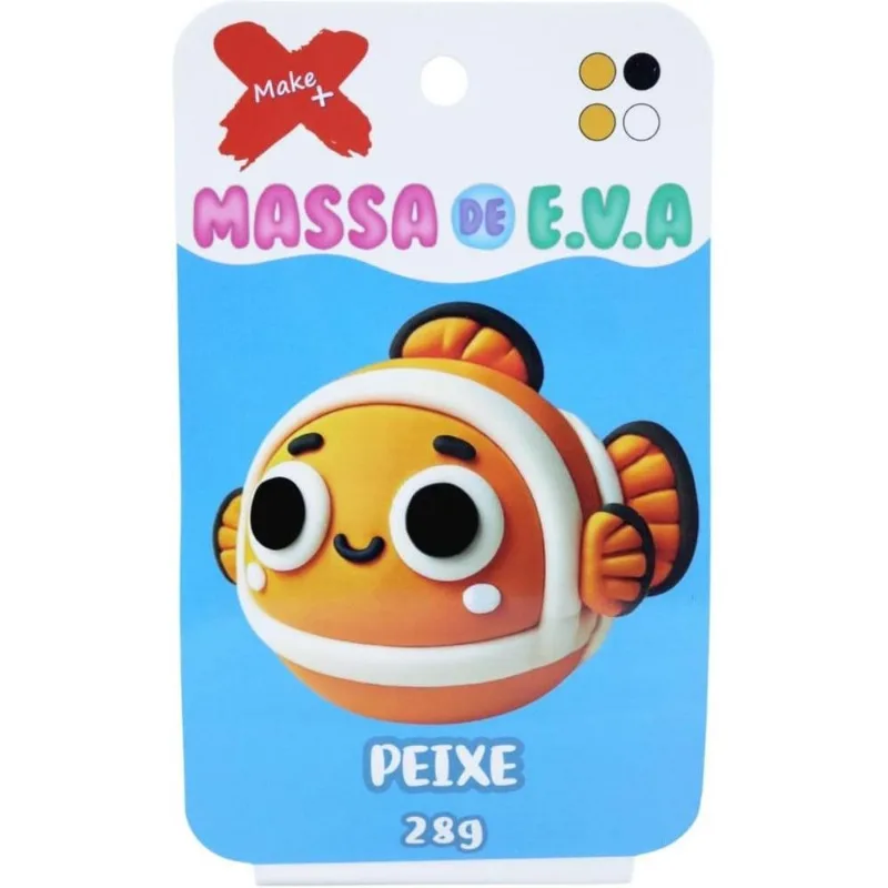 Massa Para Modelar Eva 28g 4 Cores Peixe