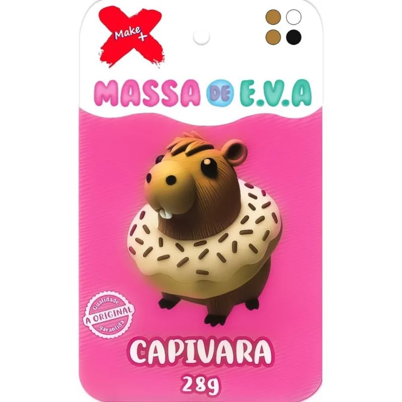 Massa Para Modelar Eva 28g 4 Cores Capivara Rosquinha