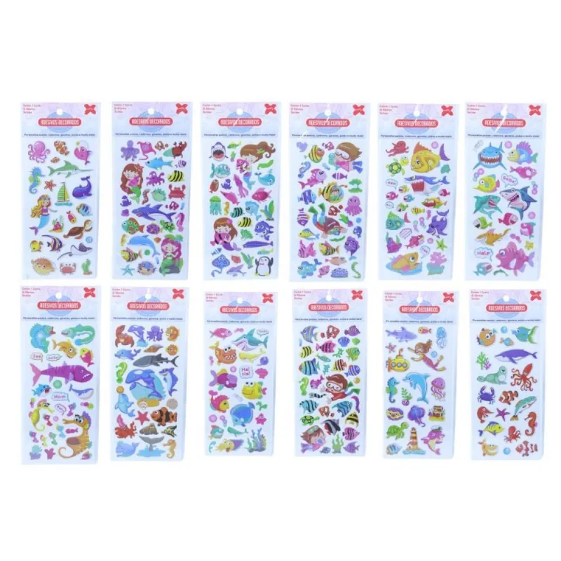 Adesivos Decorados 10X24CM. OCEN KIDS Cart.sortid PCT.C/24