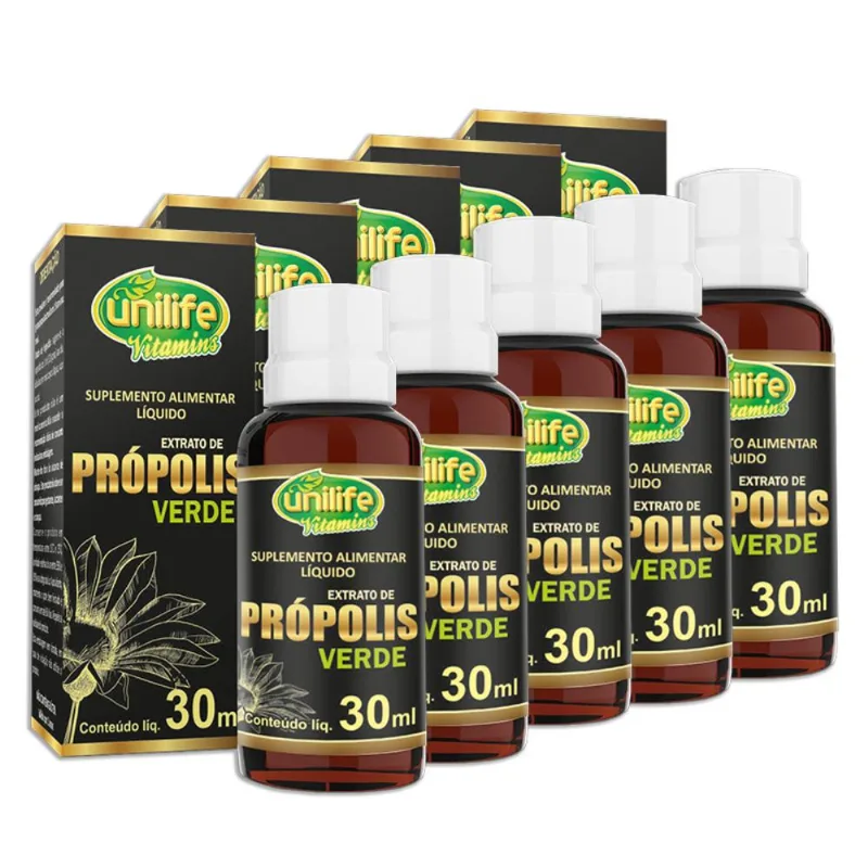 Kit 5 Extrato de Própolis Verde Unilife 30ml