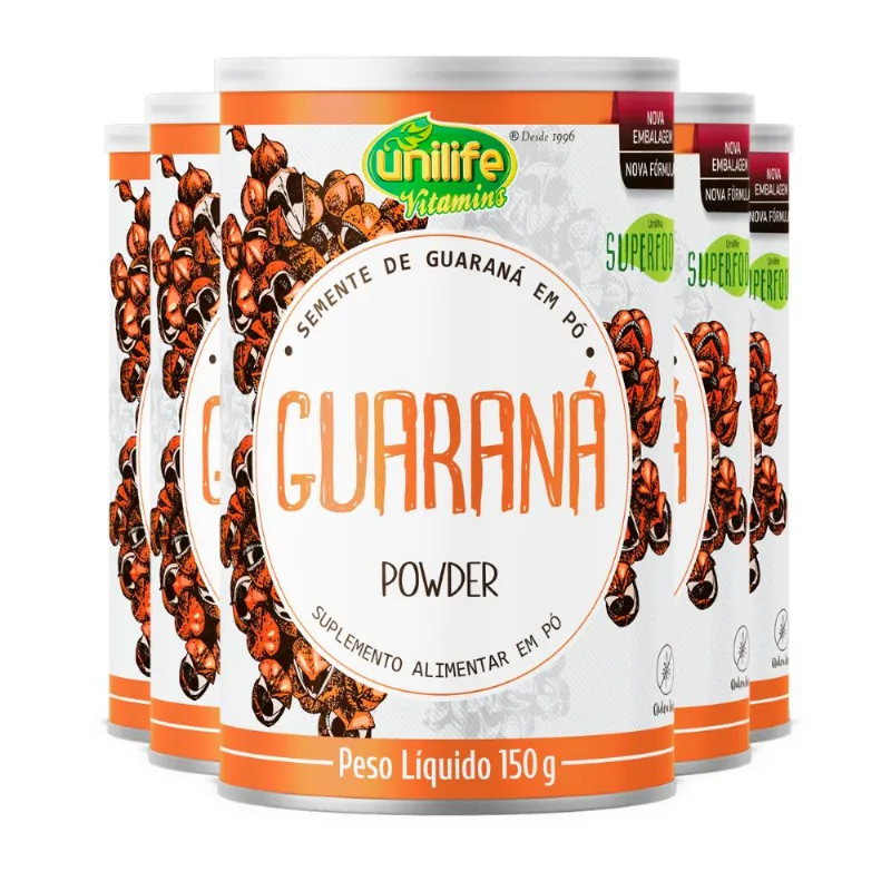 Kit 5 Guaraná Powder em Pó 150g Unilife