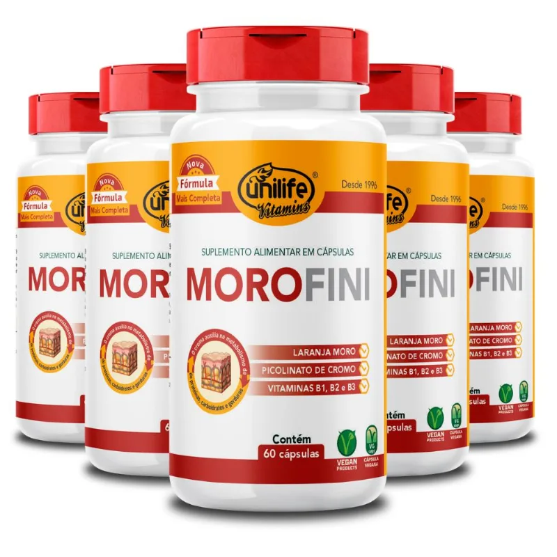 Kit 5 Morofini Laranja Moro Unilife 60 cápsulas