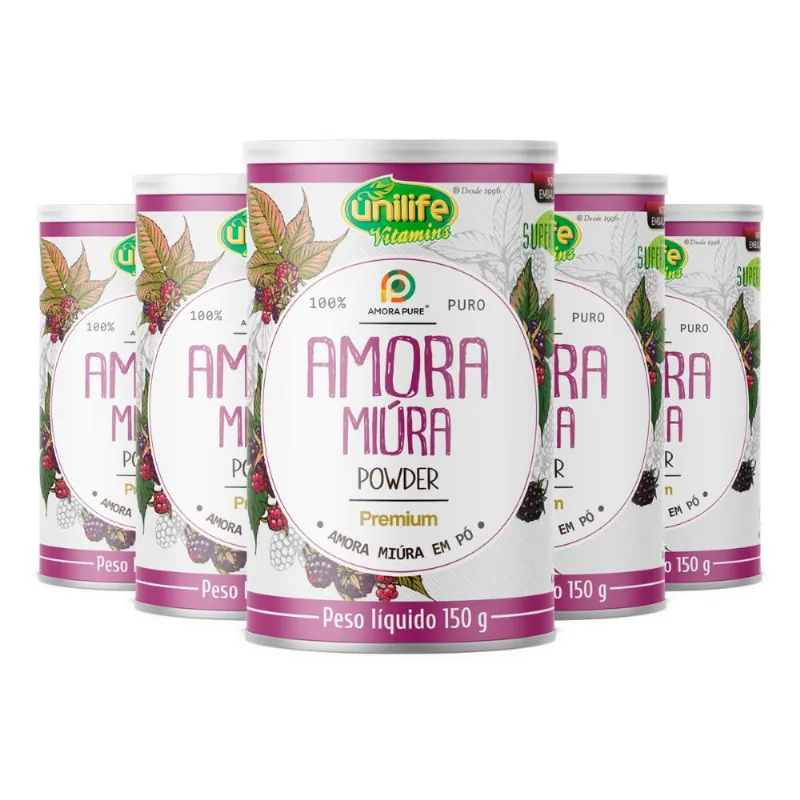 Kit 5 Amora Miura em Pó 150g Unilife