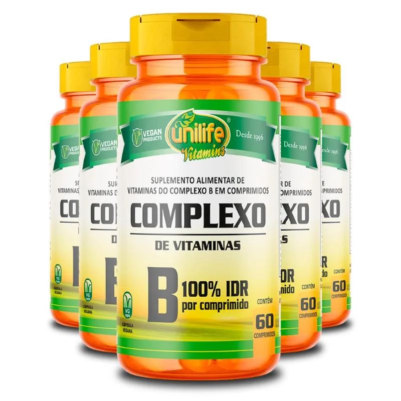 Kit 5 Complexo B 60 Cápsulas Unilife