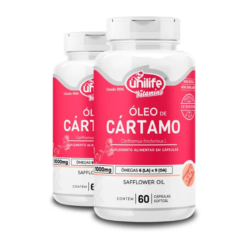 Kit 2 Óleo de Cártamo Unilife 60 Cápsulas 1000mg