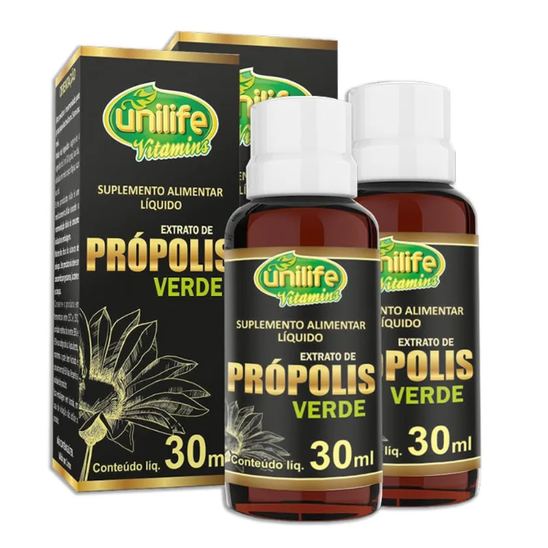 Kit 2 Extrato de Própolis Verde Unilife 30ml