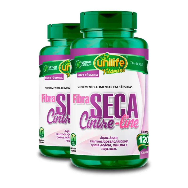 Kit 2 Fibra Seca Unilife 120 Cápsulas 910mg - Unilife - Fibra Alimentar