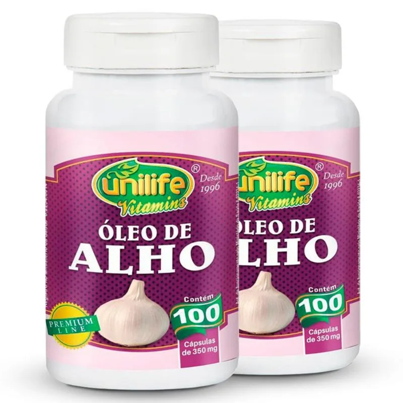 Kit 2 Óleo de Alho 350mg Unilife 100 cápsulas