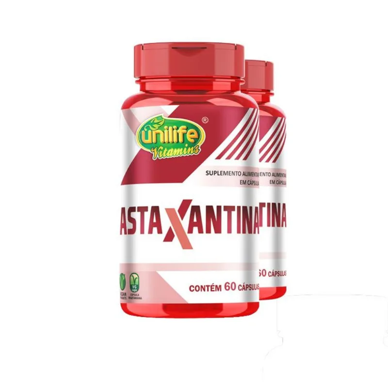 Kit 2 Astaxantina 400mg Unilife 60 cápsulas
