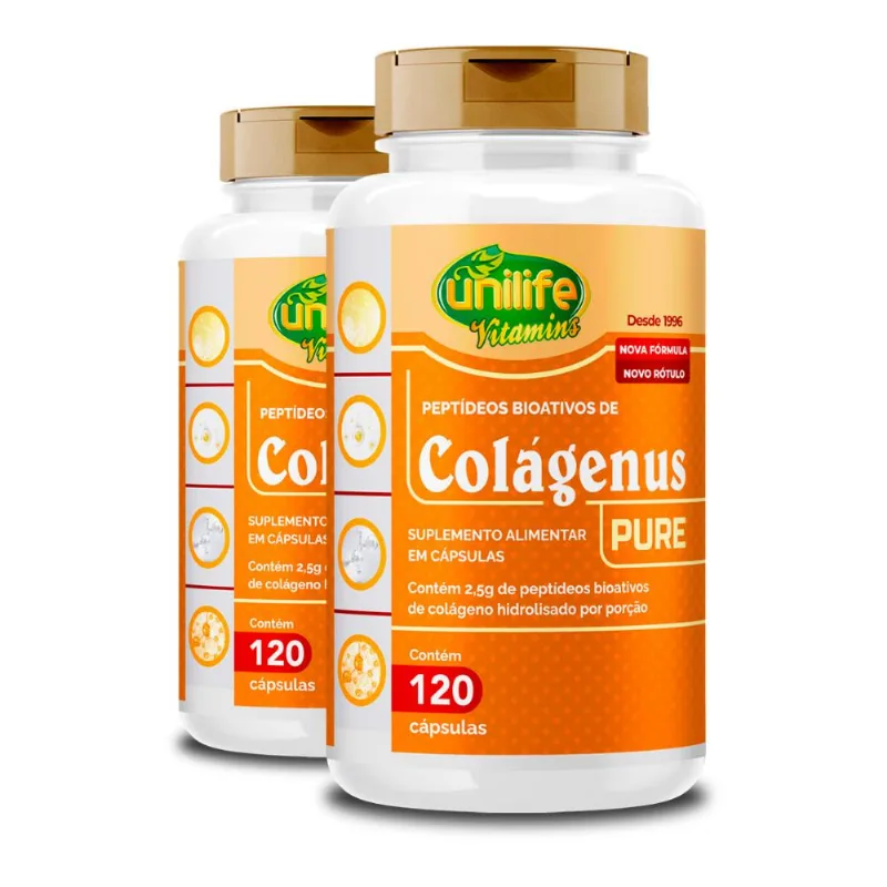 Kit 2 Colágenus Pure Unilife 120 Cápsulas