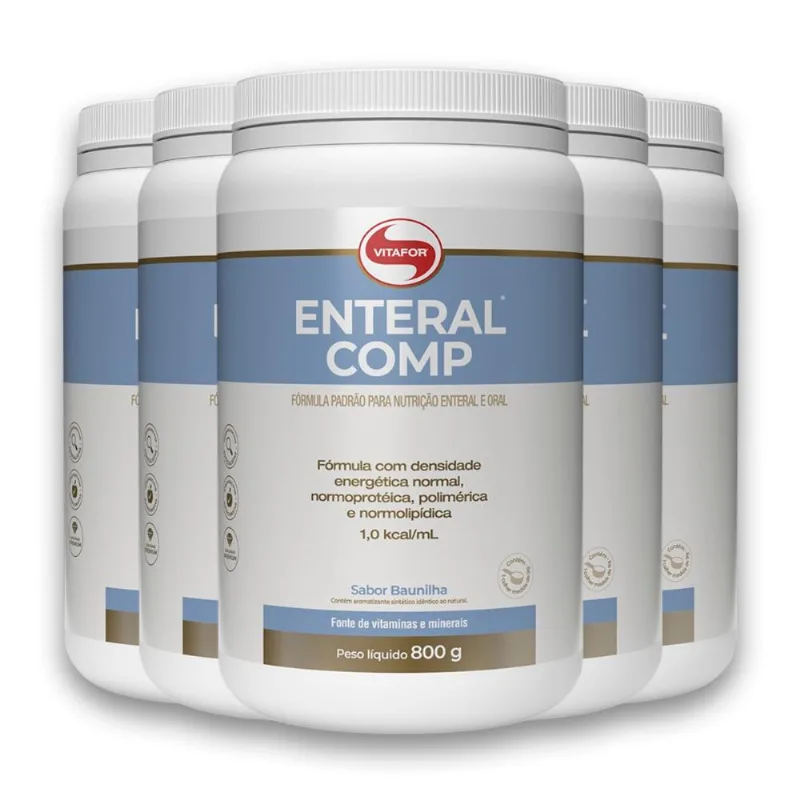 Kit 5 Enteral Completo Vitafor 800g Baunilha