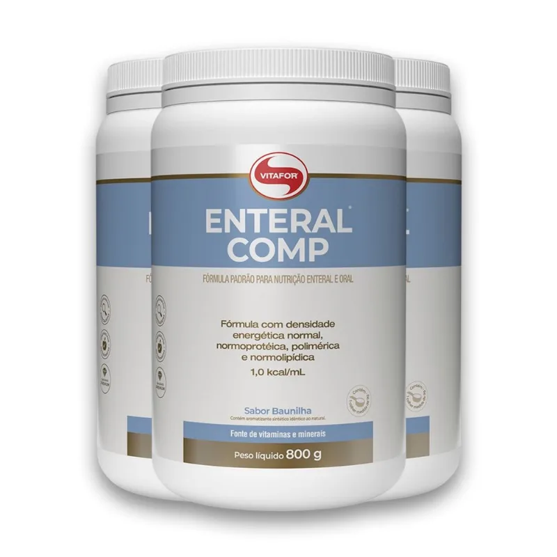 Kit 3 Enteral Completo Vitafor 800g Baunilha