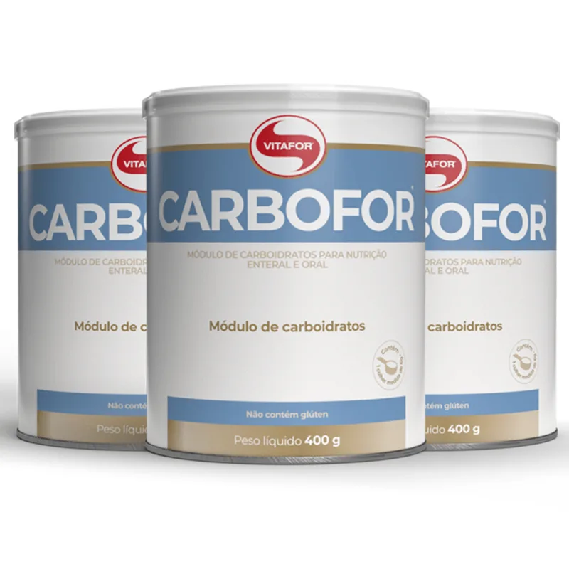 Kit 3 Carbofor Vitafor Módulo de Carboidratos 400g