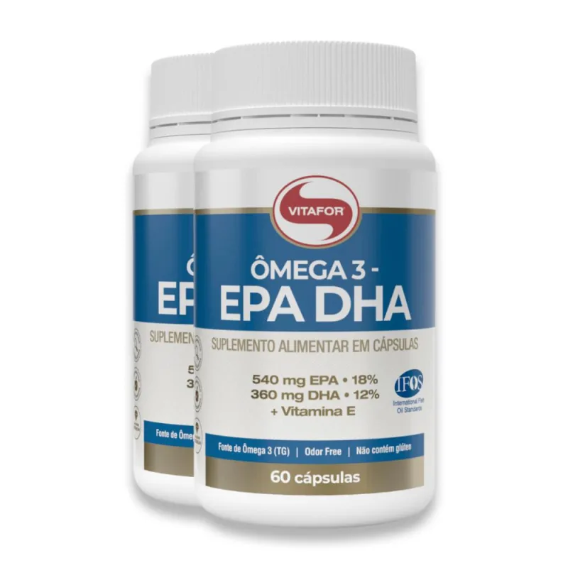 Kit 2 Ômega 3 EPA DHA Vitafor 60 Cápsulas - Vitafor