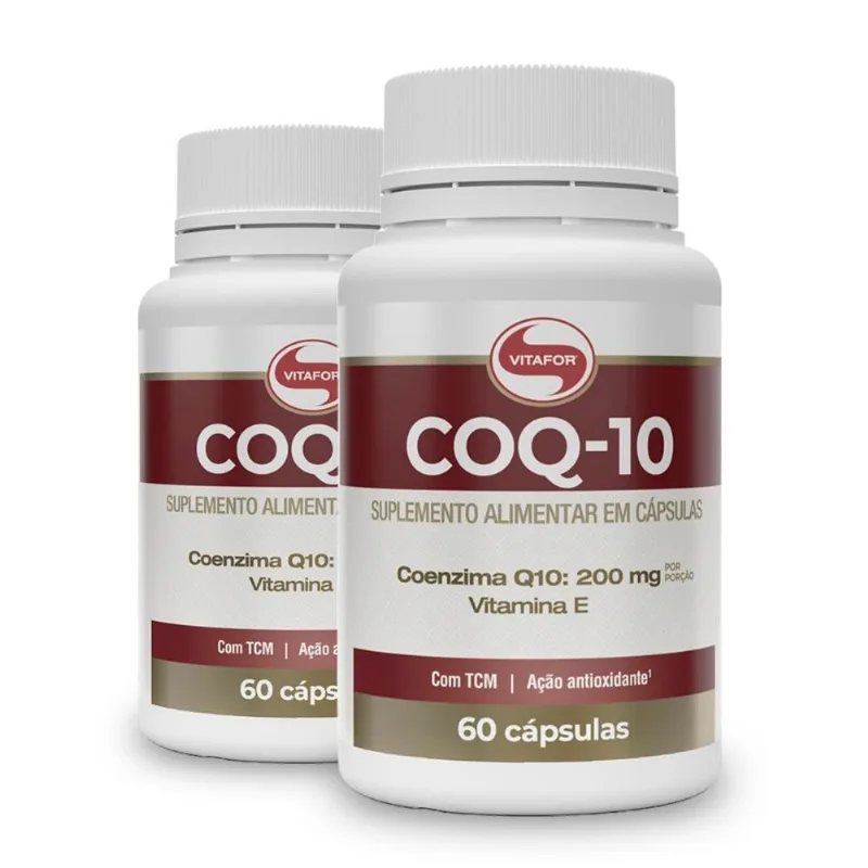 Kit 2 Coenzima Q10 200mg Vitafor 60 Cápsulas