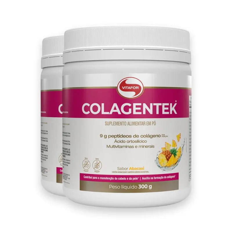 Kit 2 Colagentek Vitafor 300g Abacaxi - Vitafor