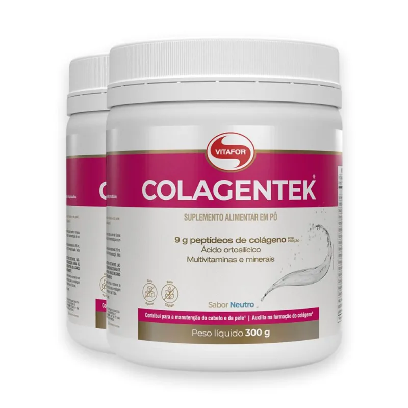 Kit 2 Colagentek Vitafor 300g Neutro - Vitafor - Colágeno
