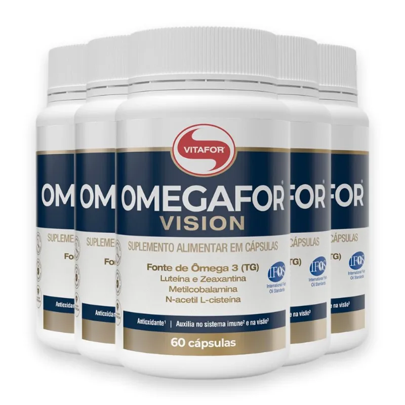 Kit 5 Omegafor Vision Vitafor 60 Cápsulas