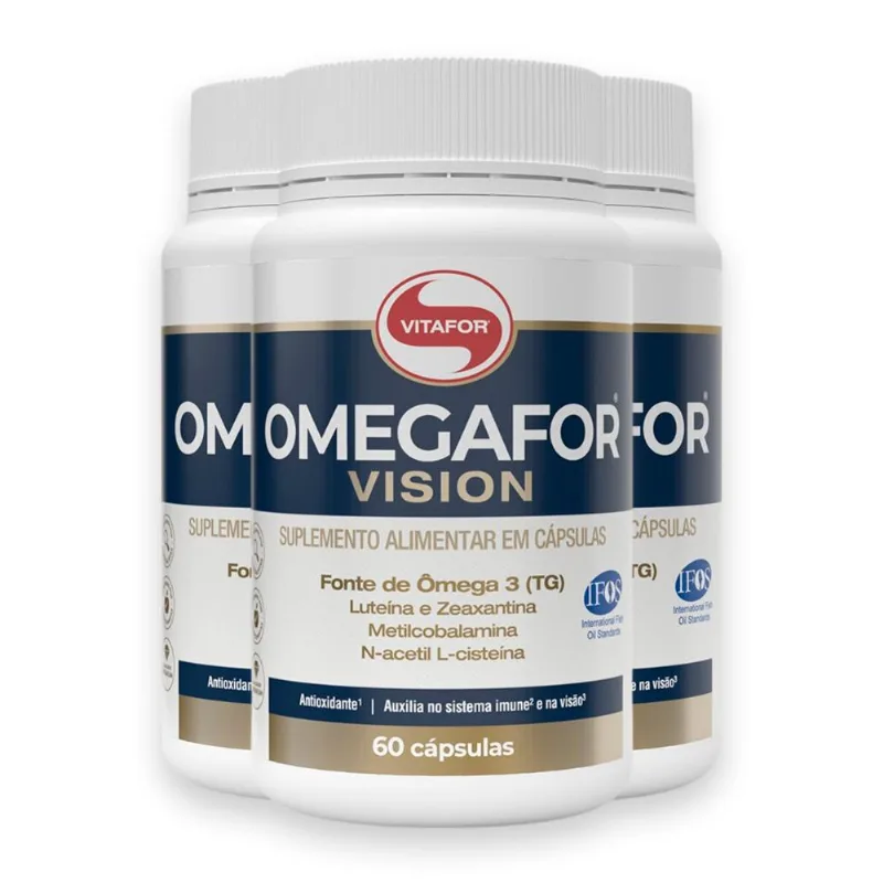 Kit 3 Omegafor Vision Vitafor 60 Cápsulas