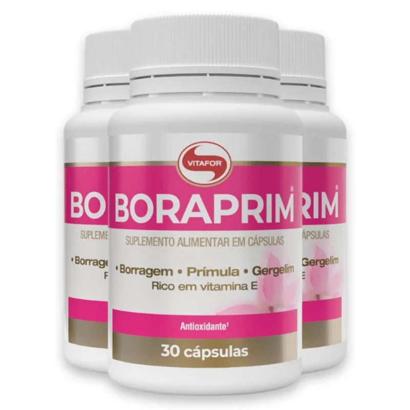 Kit 3 Boraprim Vitafor 30 Cápsulas