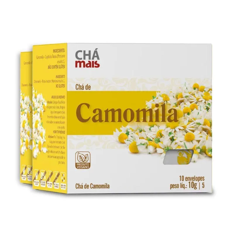Kit 2 Chá Camomila Clinic Mais 10 Sachês 10g