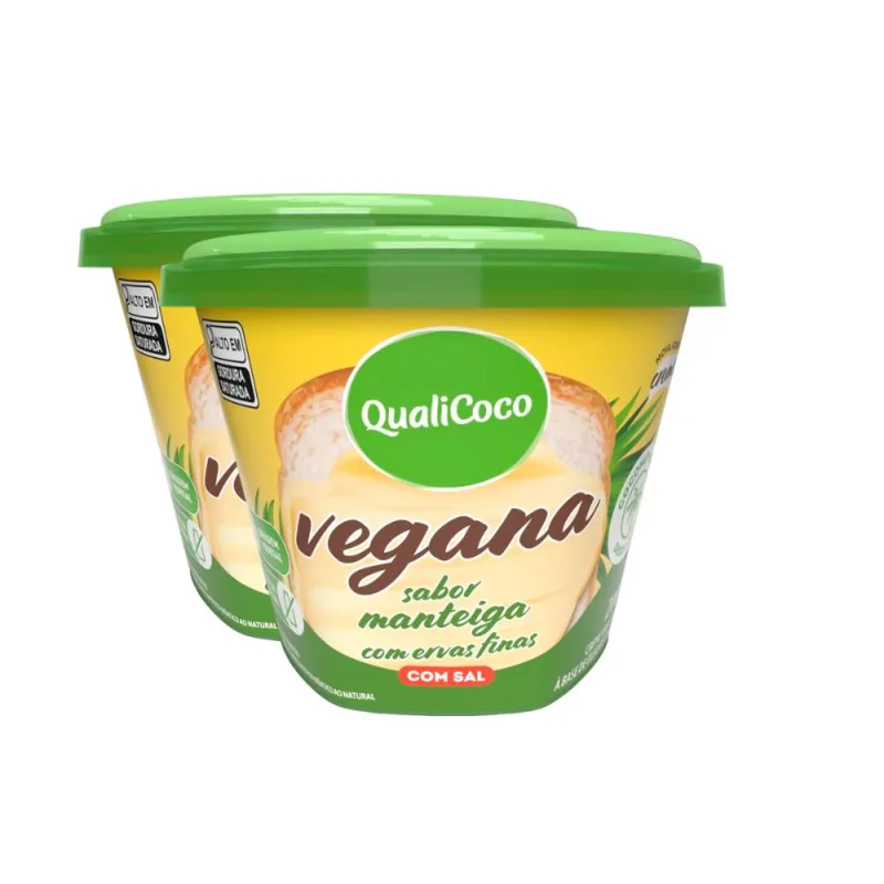 Kit 2 Manteiga de Coco Qualicoco com Ervas Finas 200g - Qualicôco - Leite De Coco