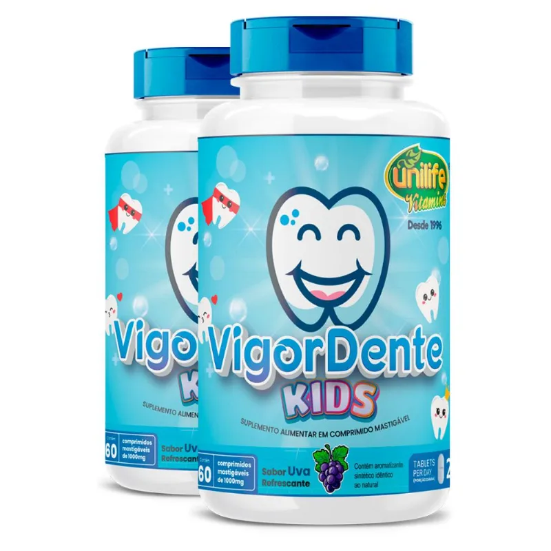 Kit 2 Vigordente Kids 60 comprimidos Unilife