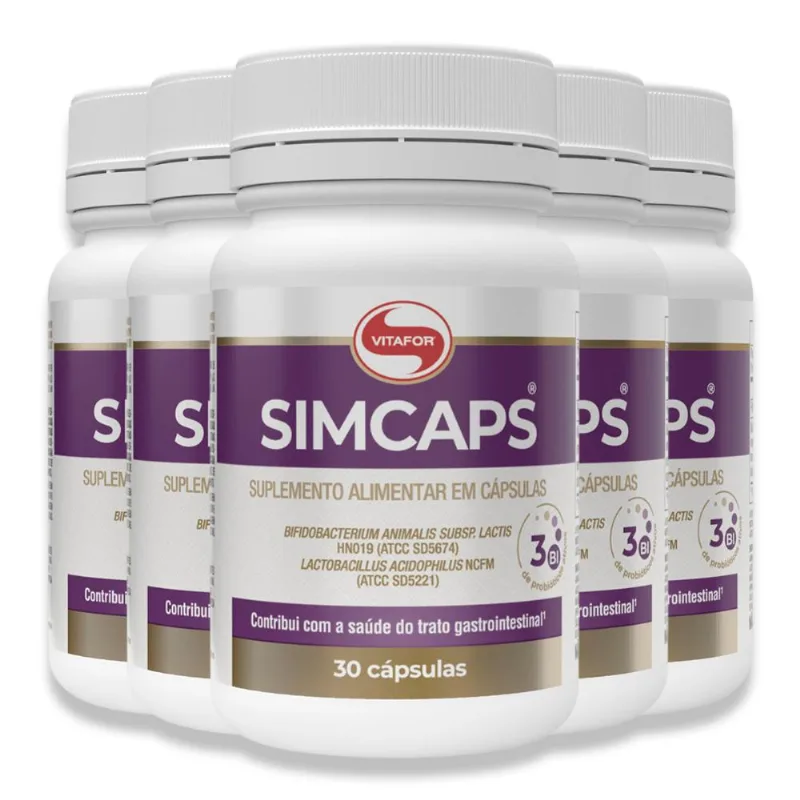Kit 5 Simcaps Vitafor 30 Cápsulas
