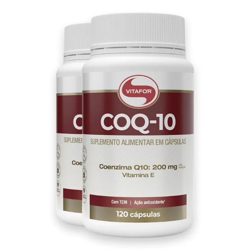 Kit 2 Coenzima Q10 200mg Vitafor 120 Cápsulas