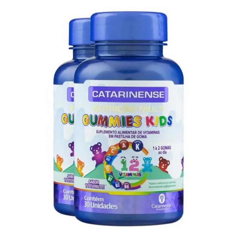 Kit 2 Gummies Polivitamínico Catarinense 30 Gomas