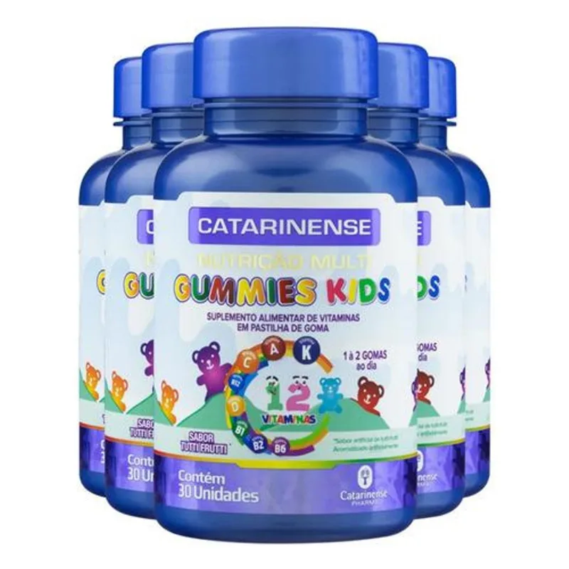 Kit 5 Gummies Polivitamínico Catarinense 30 Gomas