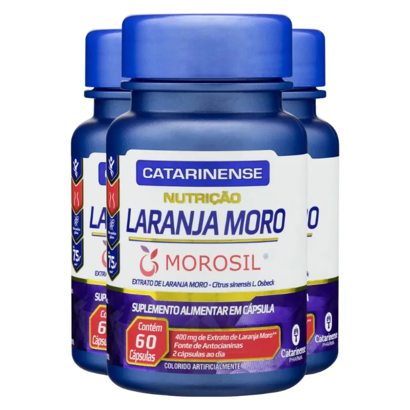 Kit 3 Laranja Moro Catarinense 400mg 60 Cápsulas
