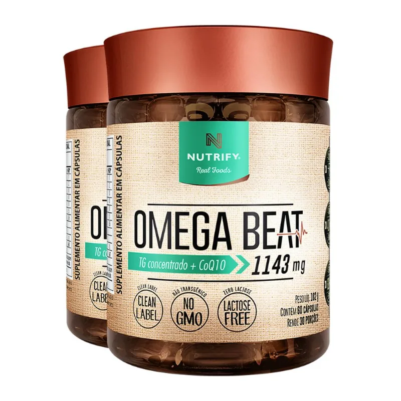 Kit 2 Ômega Beat Nutrify 60 Cápsulas