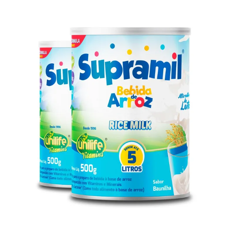 Kit 2 Supramil Bebida de Arroz Kids Unilife 500g