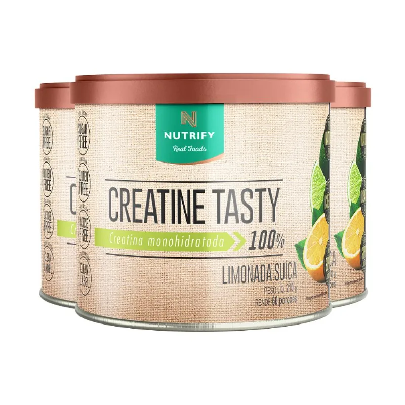 Kit 3 Creatine Tasty Nutrify 210g Limonada Suíça
