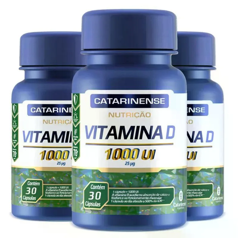Kit 3 Vitamina D 1000ui Catarinense 30 cápsulas
