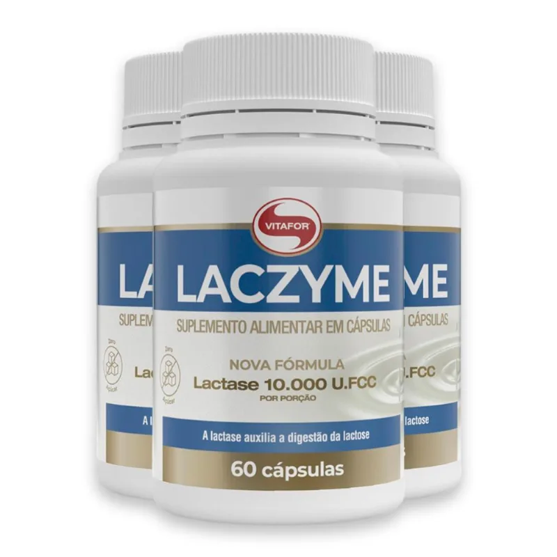 Kit 3 Laczyme Vitafor 60 Cápsulas