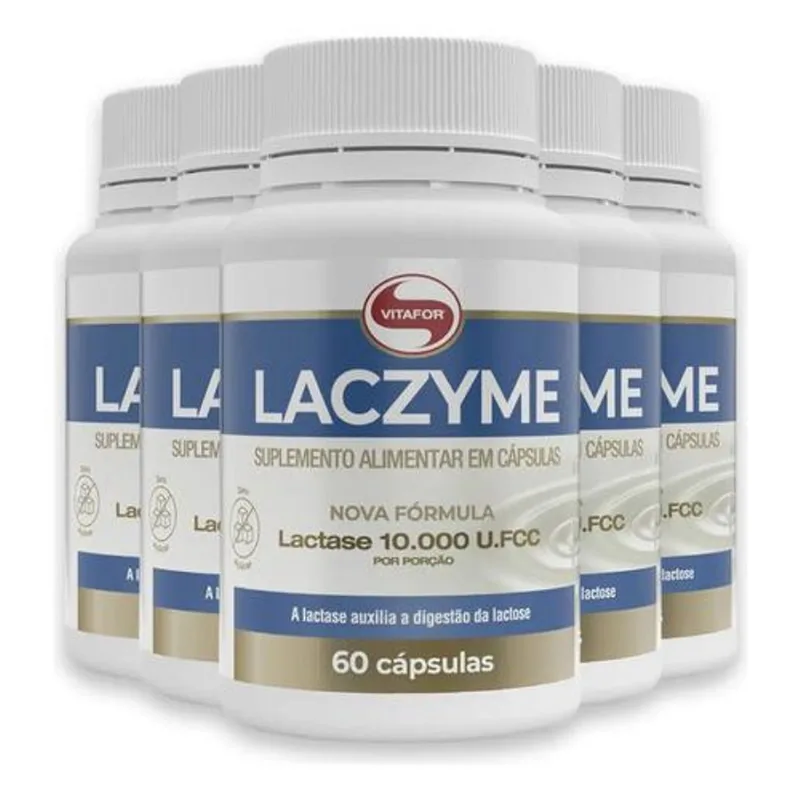 Kit 5 Laczyme Vitafor 60 Cápsulas