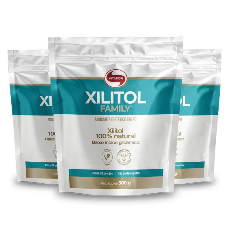 Kit 3 Xilitol Family Vitafor 300g - Vitafor